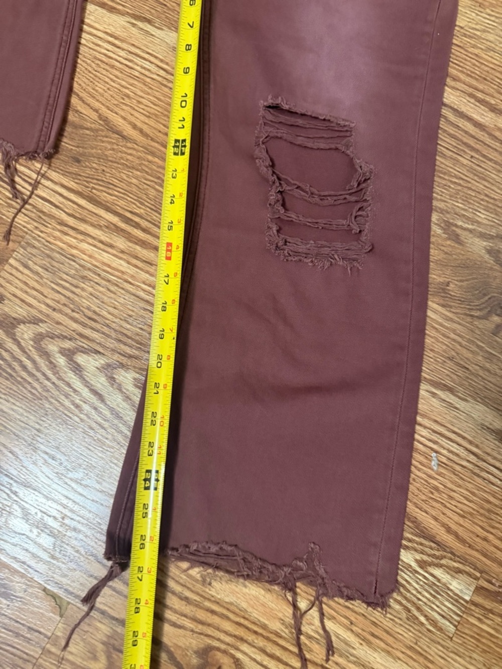 VERVET RUSSET BROWN 90S VINTAGE HIGH RISE CROP FLARE SIZE 28 - Picture 6 of 10